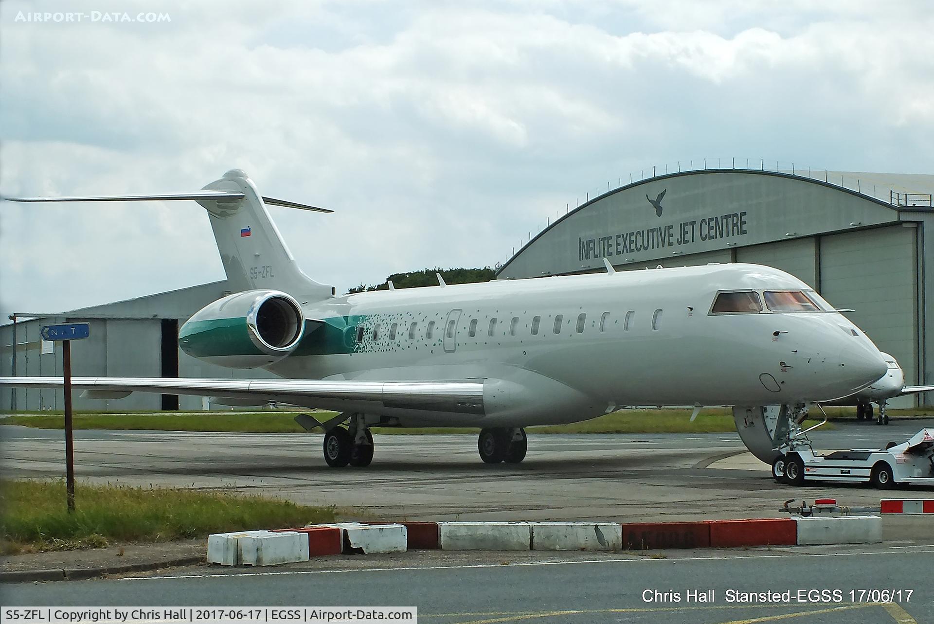 S5-ZFL, 2011 Bombardier Global 6000 (BD700-1A10) C/N 9466, Stansted