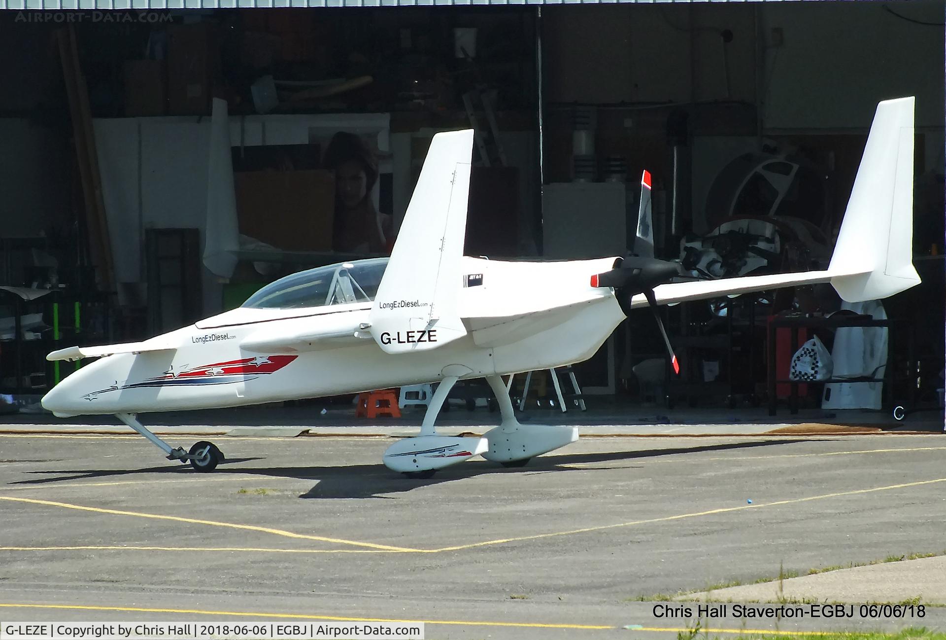 G-LEZE, 1985 Rutan Long-EZ C/N PFA 074A-10702, Staverton