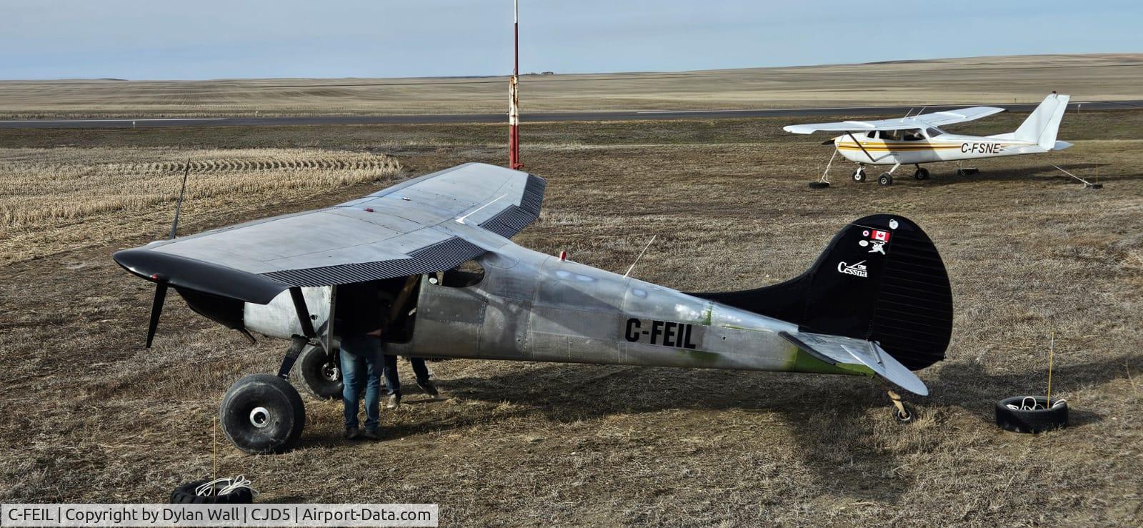 C-FEIL, 1953 Cessna 170B C/N 25658, FEIL sitting at the tie downs
