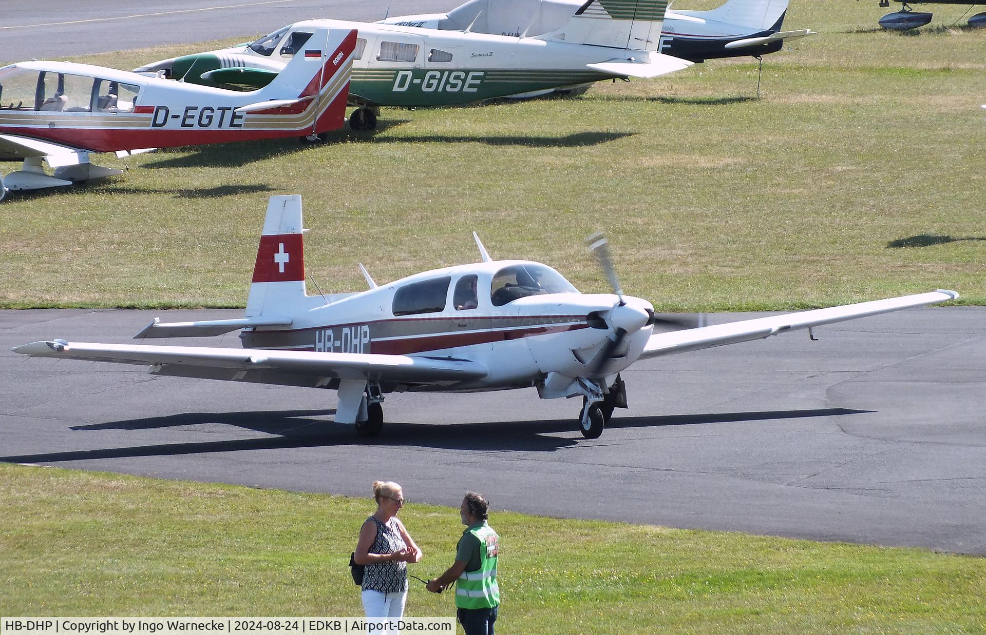 HB-DHP, 1989 Mooney M20M TLS Bravo C/N 27-0015, Mooney M20M TLS at Bonn-Hangelar airfield during the Grumman Fly-in 2024