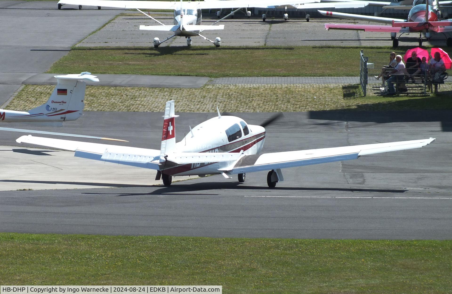 HB-DHP, 1989 Mooney M20M TLS Bravo C/N 27-0015, Mooney M20M TLS at Bonn-Hangelar airfield during the Grumman Fly-in 2024
