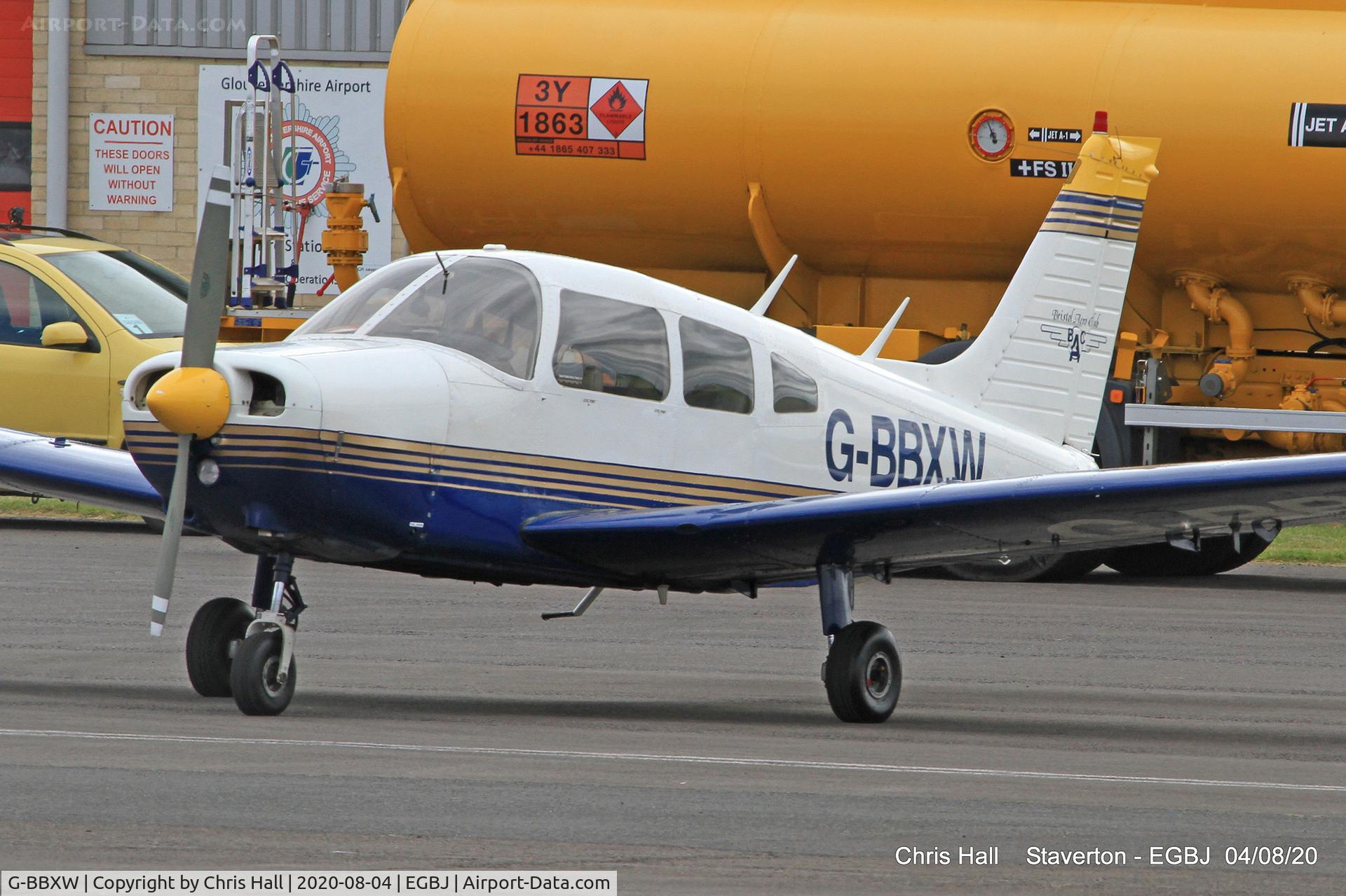 G-BBXW, 1973 Piper PA-28-151 Cherokee Warrior C/N 28-7415050, Staverton