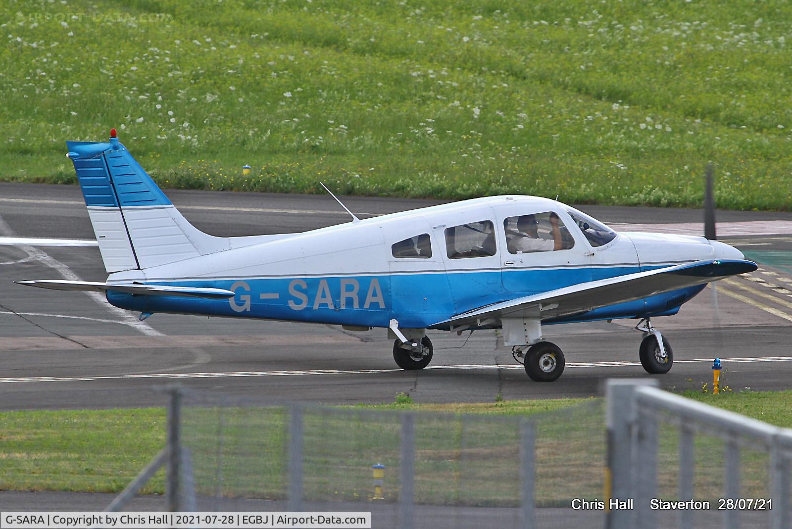 G-SARA, 1979 Piper PA-28-181 Cherokee Archer II C/N 28-7990039, Staverton