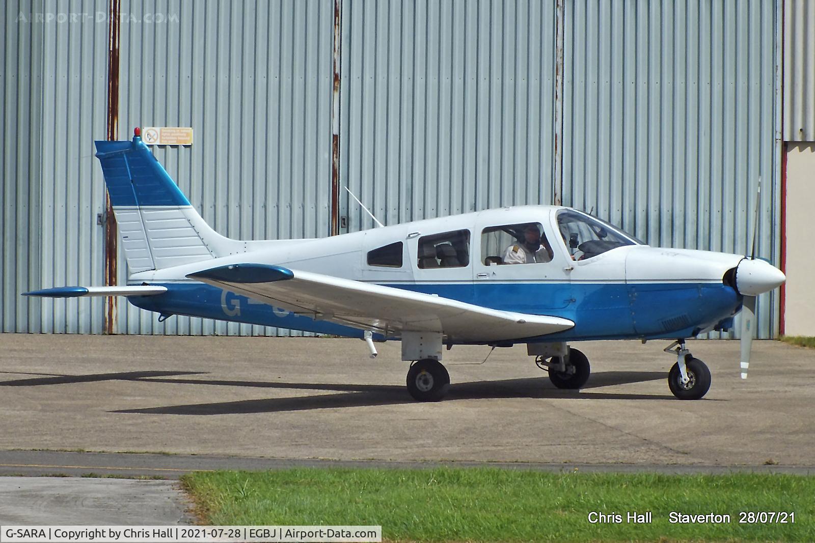 G-SARA, 1979 Piper PA-28-181 Cherokee Archer II C/N 28-7990039, Staverton