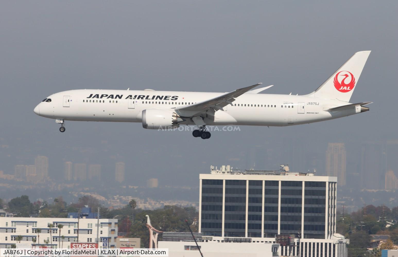 JA876J, 2019 Boeing 787-9 Dreamliner C/N 35430, JAL 789 zx kix, rjbb-lax
