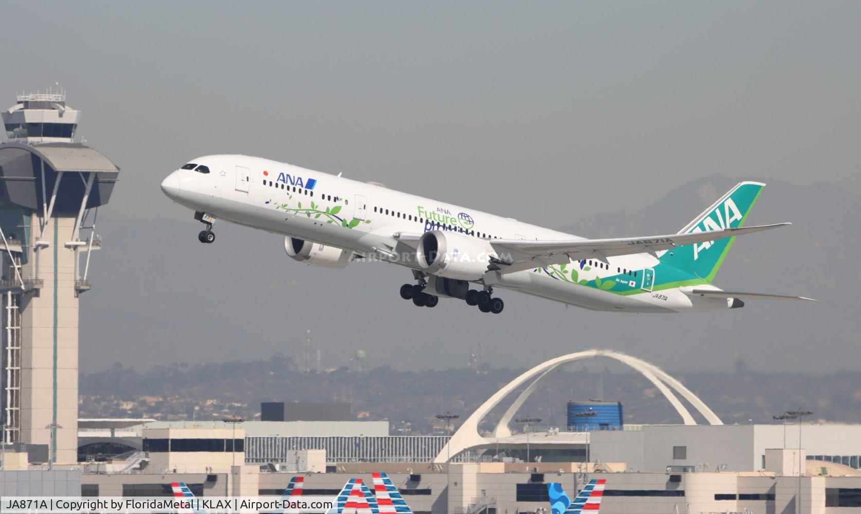 JA871A, 2015 Boeing 787-9 Dreamliner C/N 34534, ANA 789 green zx lax-nrt, rjaa