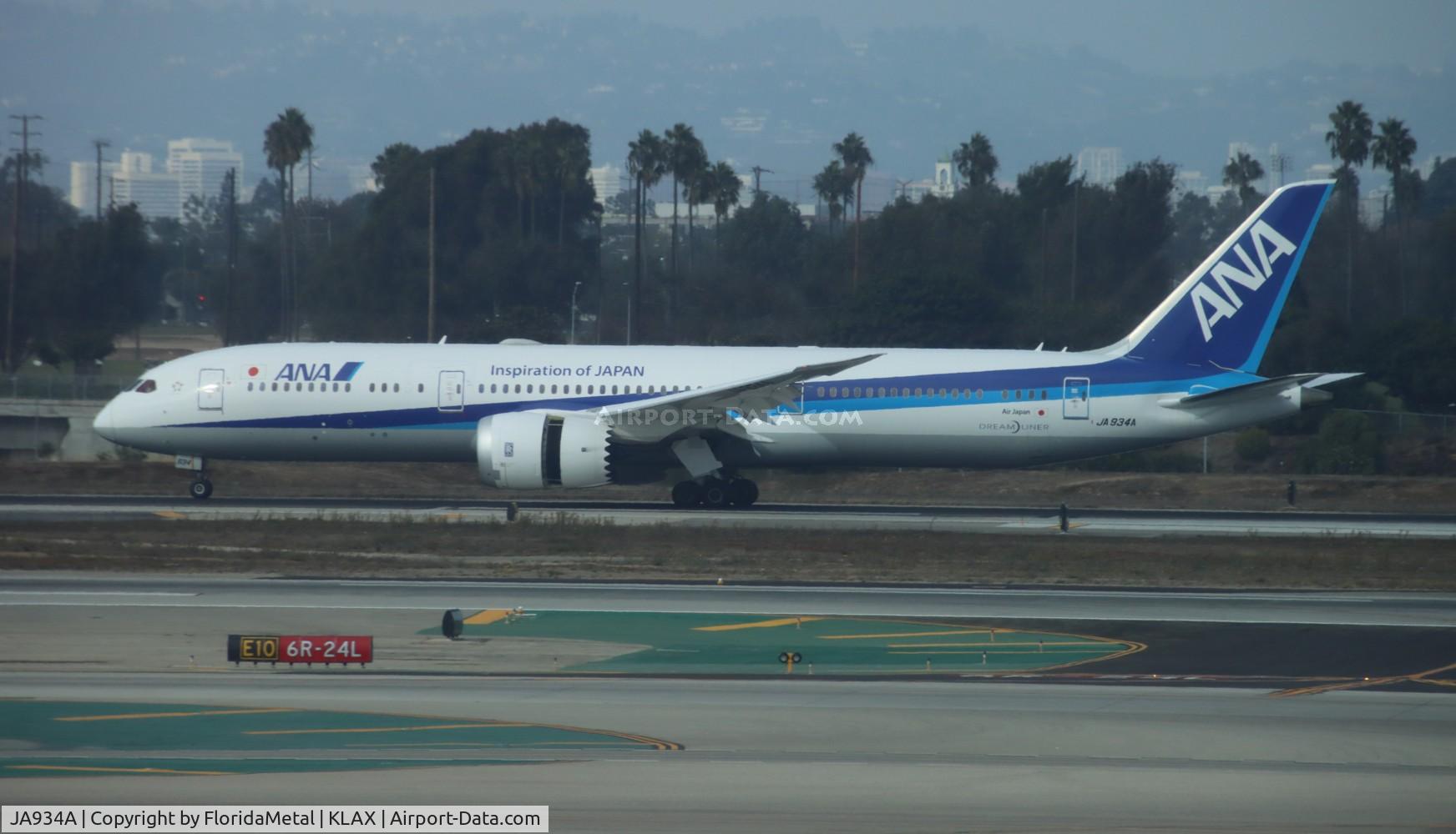 JA934A, 2020 Boeing 787-9 Dreamliner Dreamliner C/N 43868, ANA 789 zx hnd, rjtt-lax