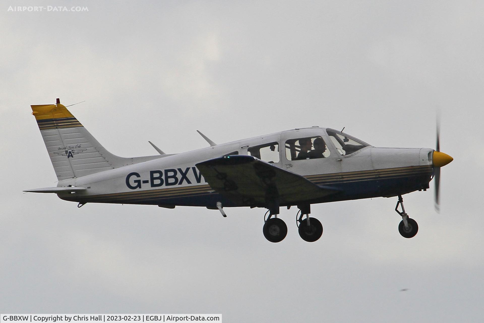 G-BBXW, 1973 Piper PA-28-151 Cherokee Warrior C/N 28-7415050, Staverton