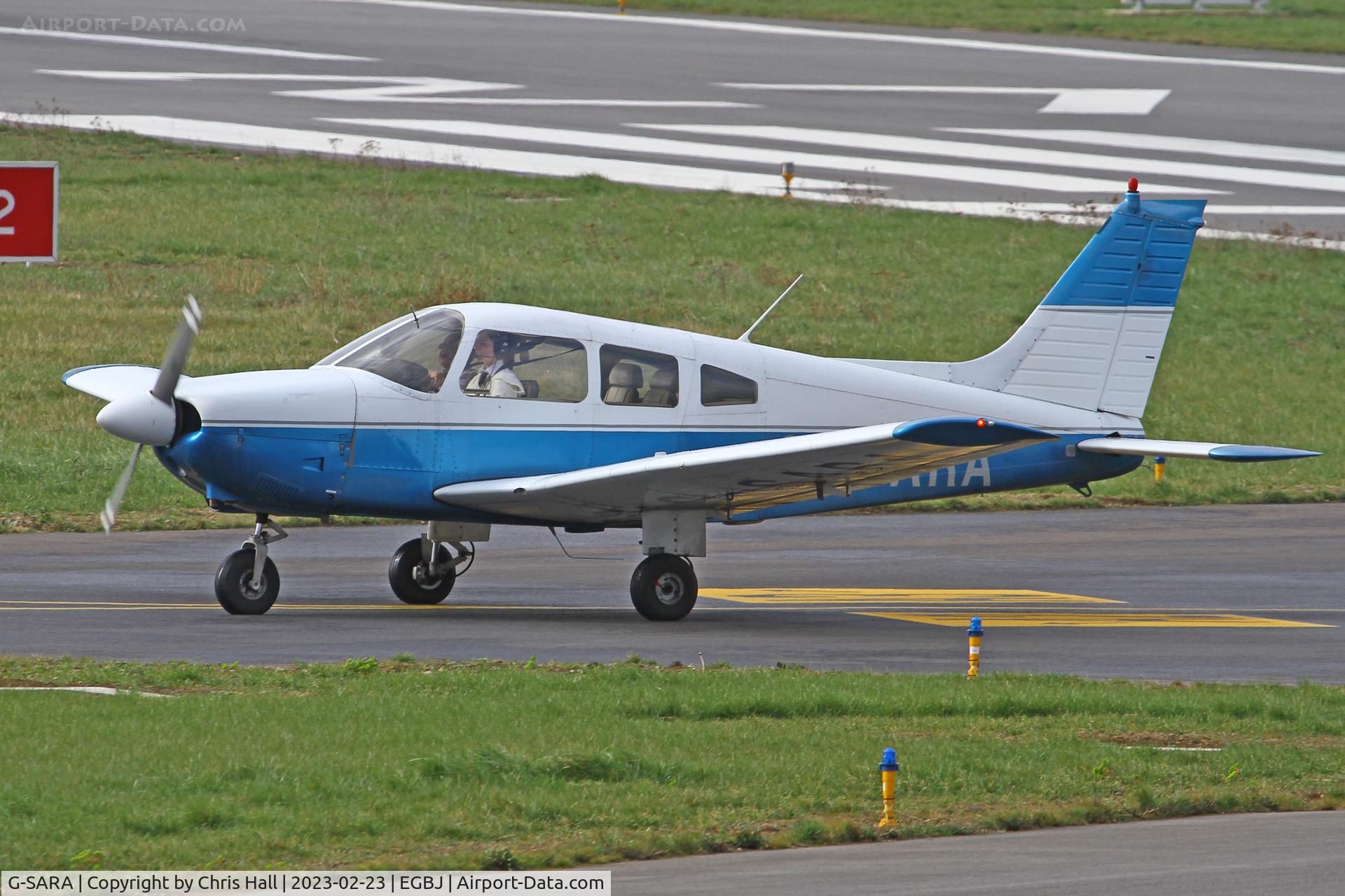 G-SARA, 1979 Piper PA-28-181 Cherokee Archer II C/N 28-7990039, Staverton