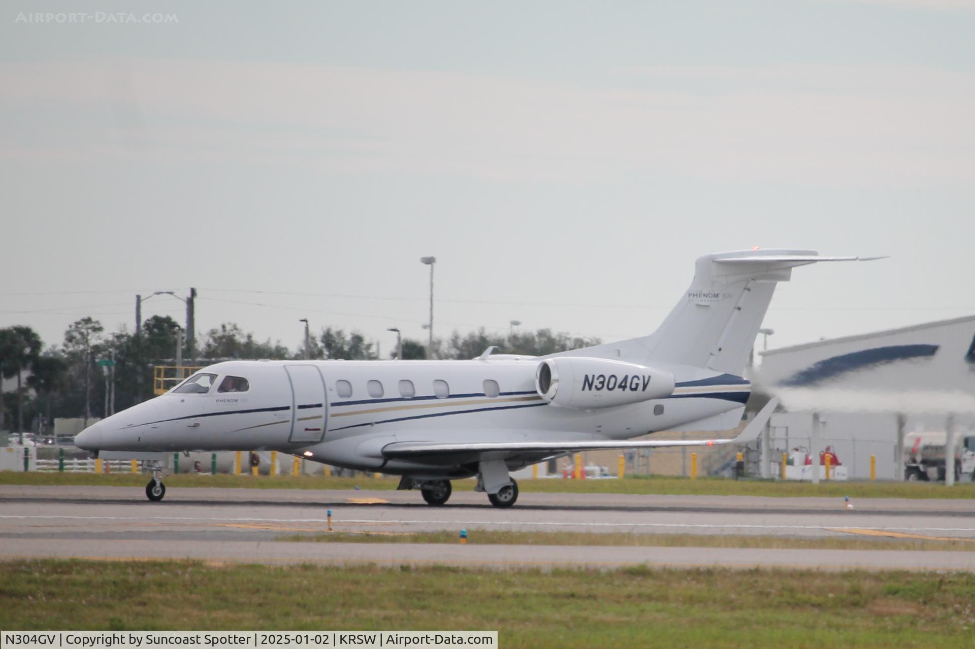 N304GV, 2016 Embraer EMB-505 Phenom 300 C/N 50500355, Phenom 304GV departs Runway 6 at Southwest Florida International Airport enroute to Minneapolis-St Paul International Airport