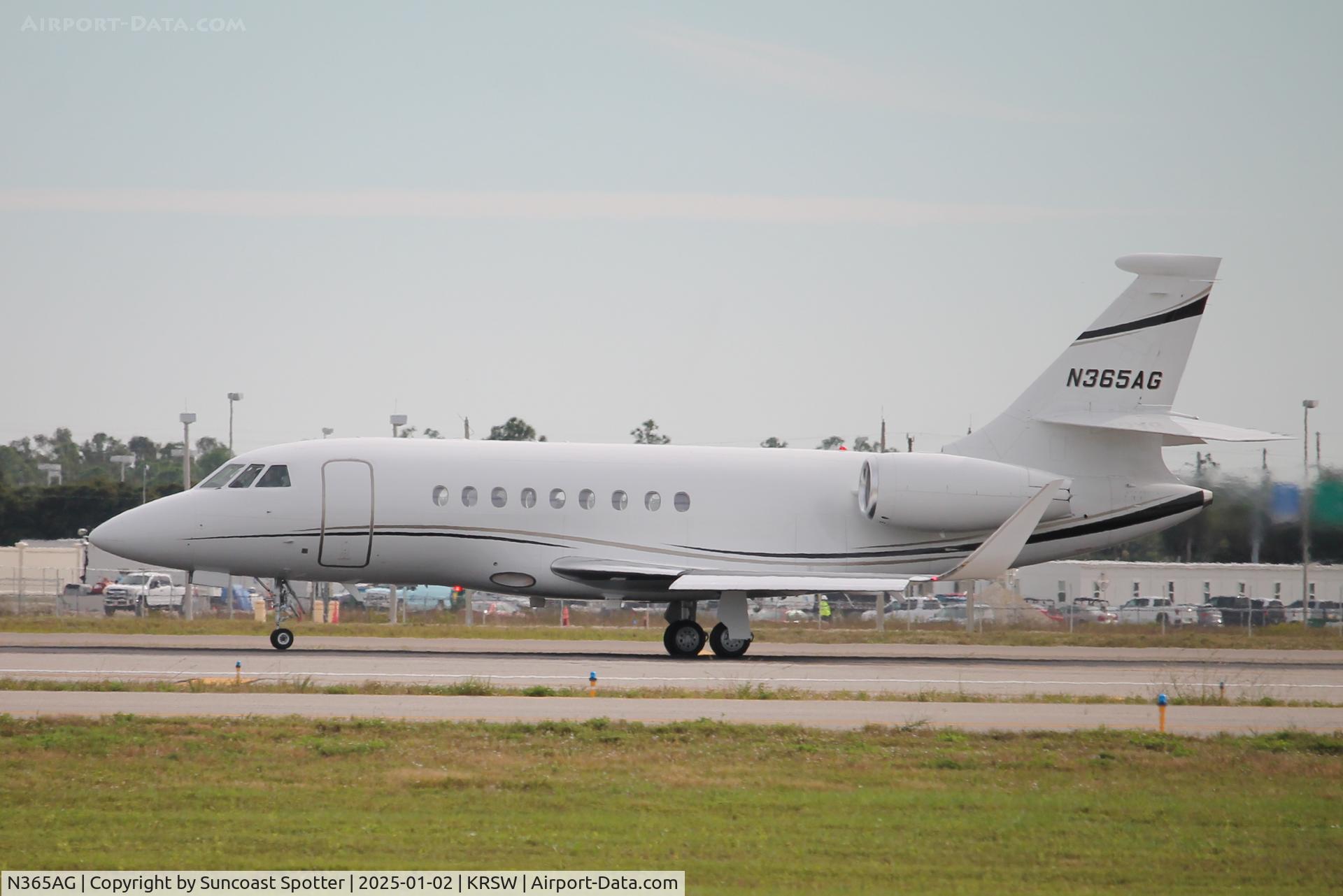 N365AG, 2004 Dassault Falcon 2000EX C/N 050, Falcon 365AG departs Runway 6 at Southwest Florida International Airport
