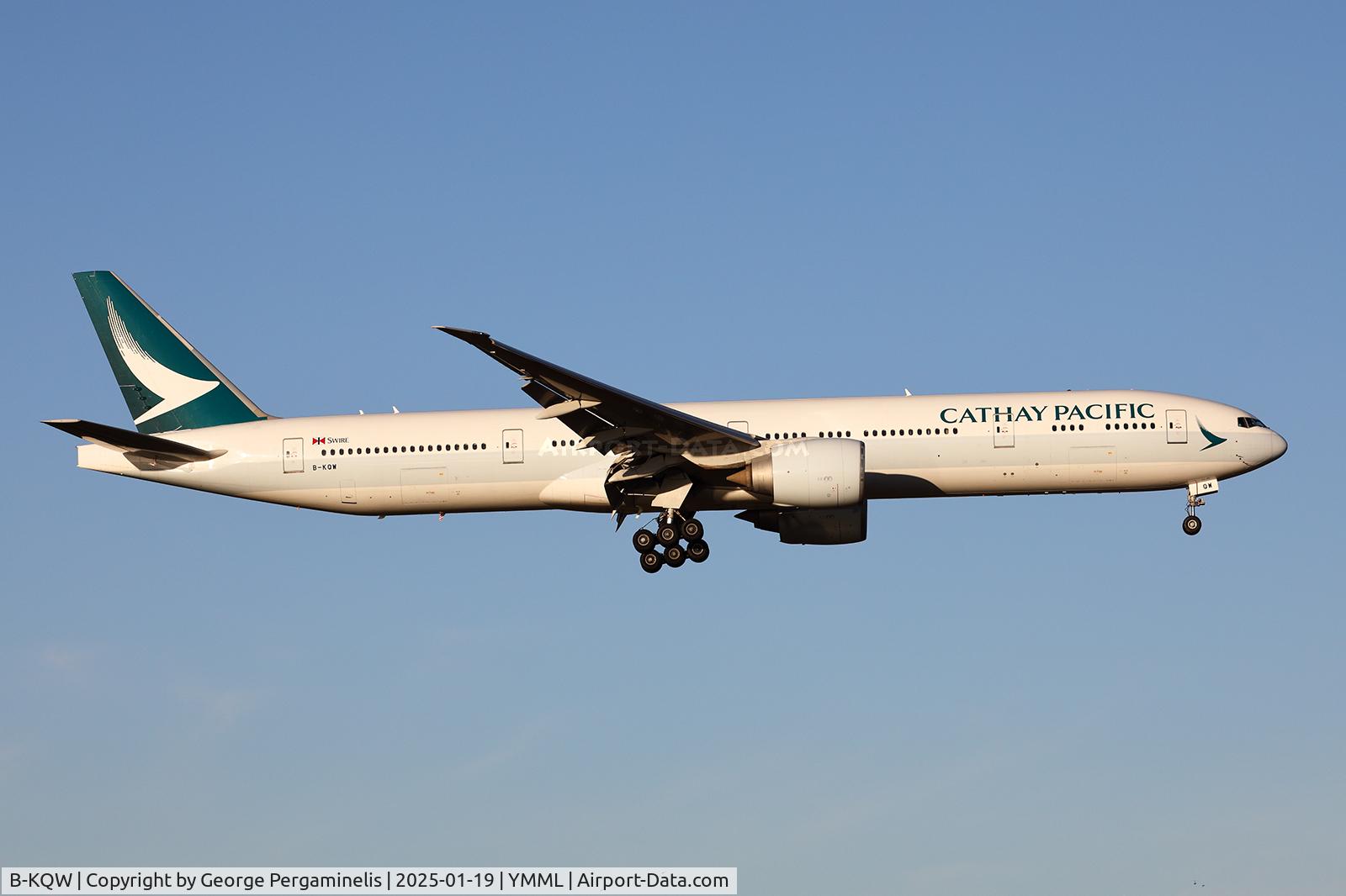B-KQW, 2015 Boeing 777-367/ER C/N 41763, Short final for runway 34.