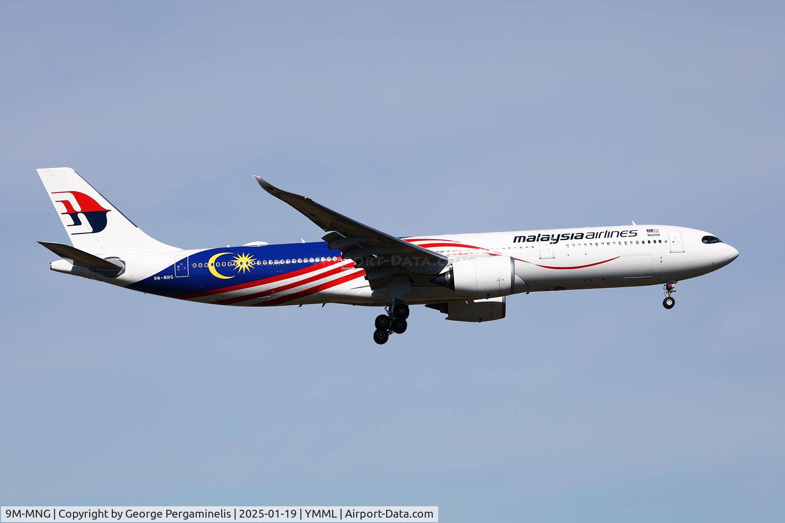 9M-MNG, Airbus A330-941 C/N 2080, Short final for runway 34.