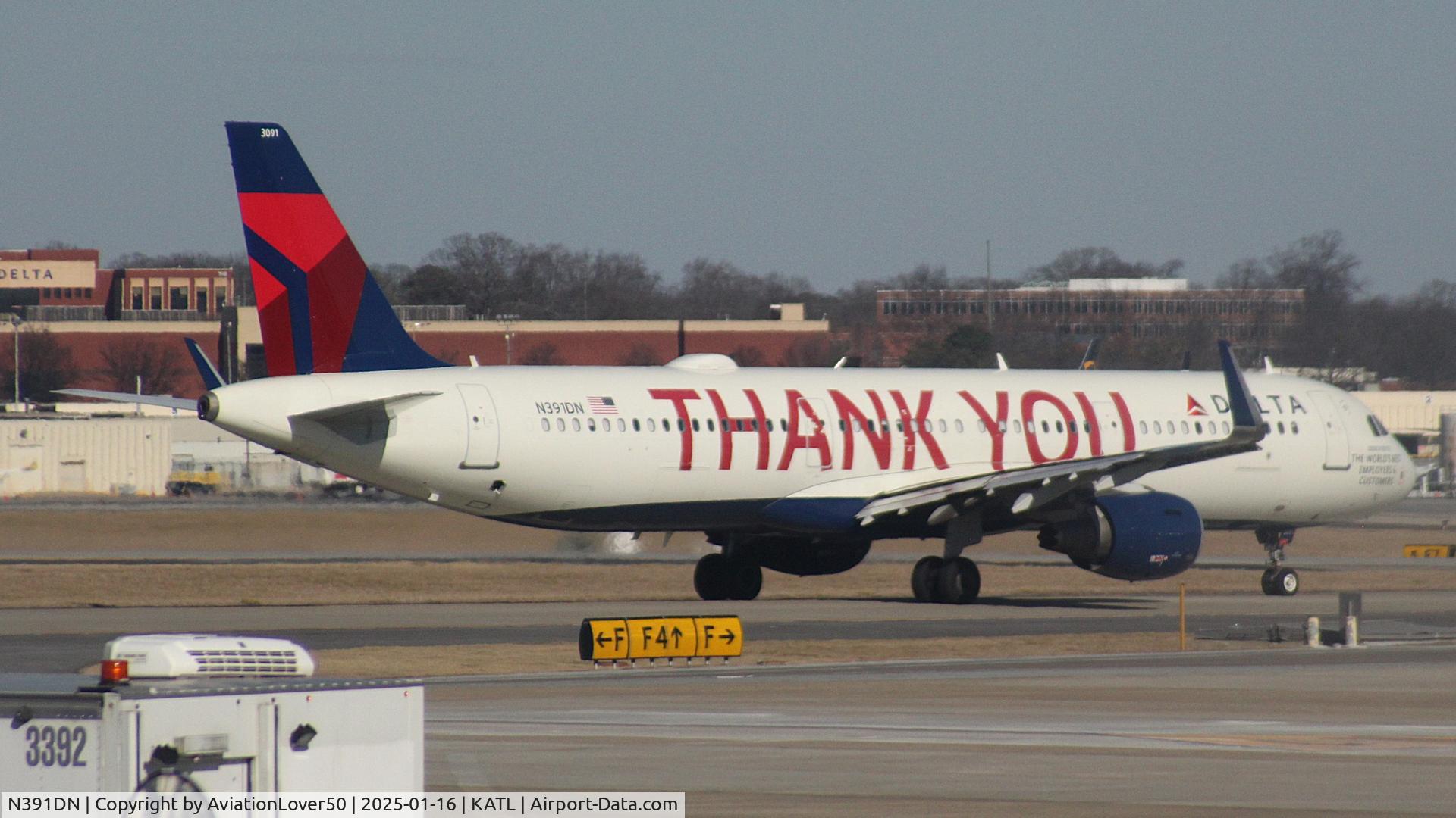 N391DN, 2019 Airbus A321-211 C/N 9027, Delta Thank You A321