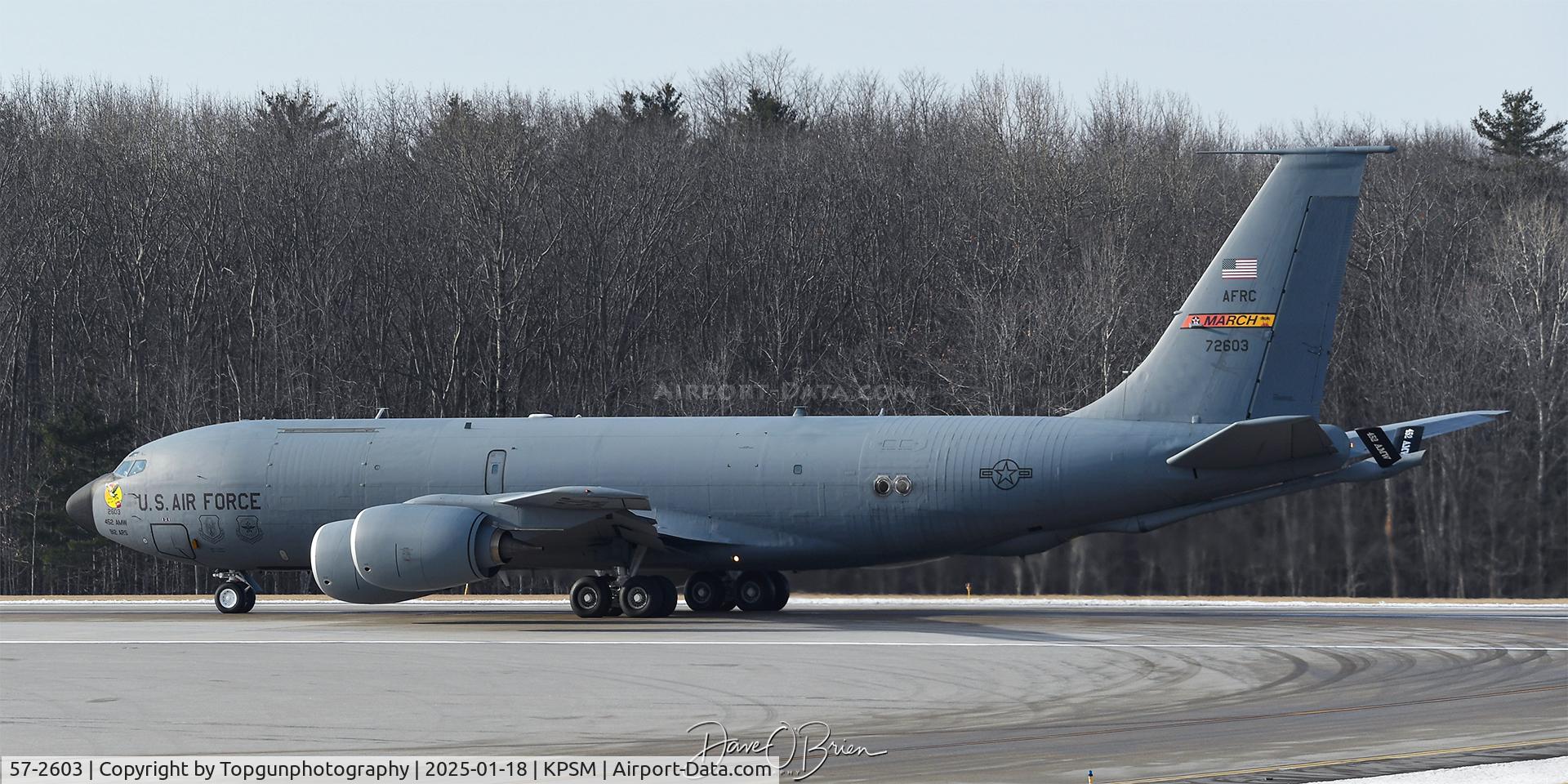 57-2603, 1957 Boeing KC-135R Stratotanker C/N 17739, BLUE63 departing RW16