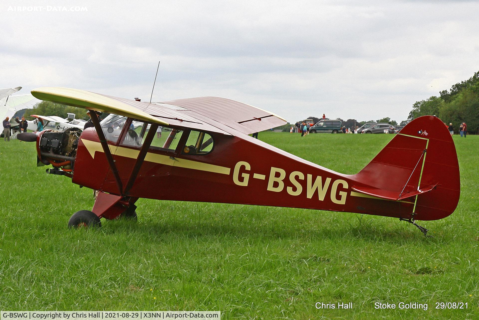 G-BSWG, 1946 Piper PA-17 Vagabond C/N 15-99, Stoke Golding Stake Out 2021