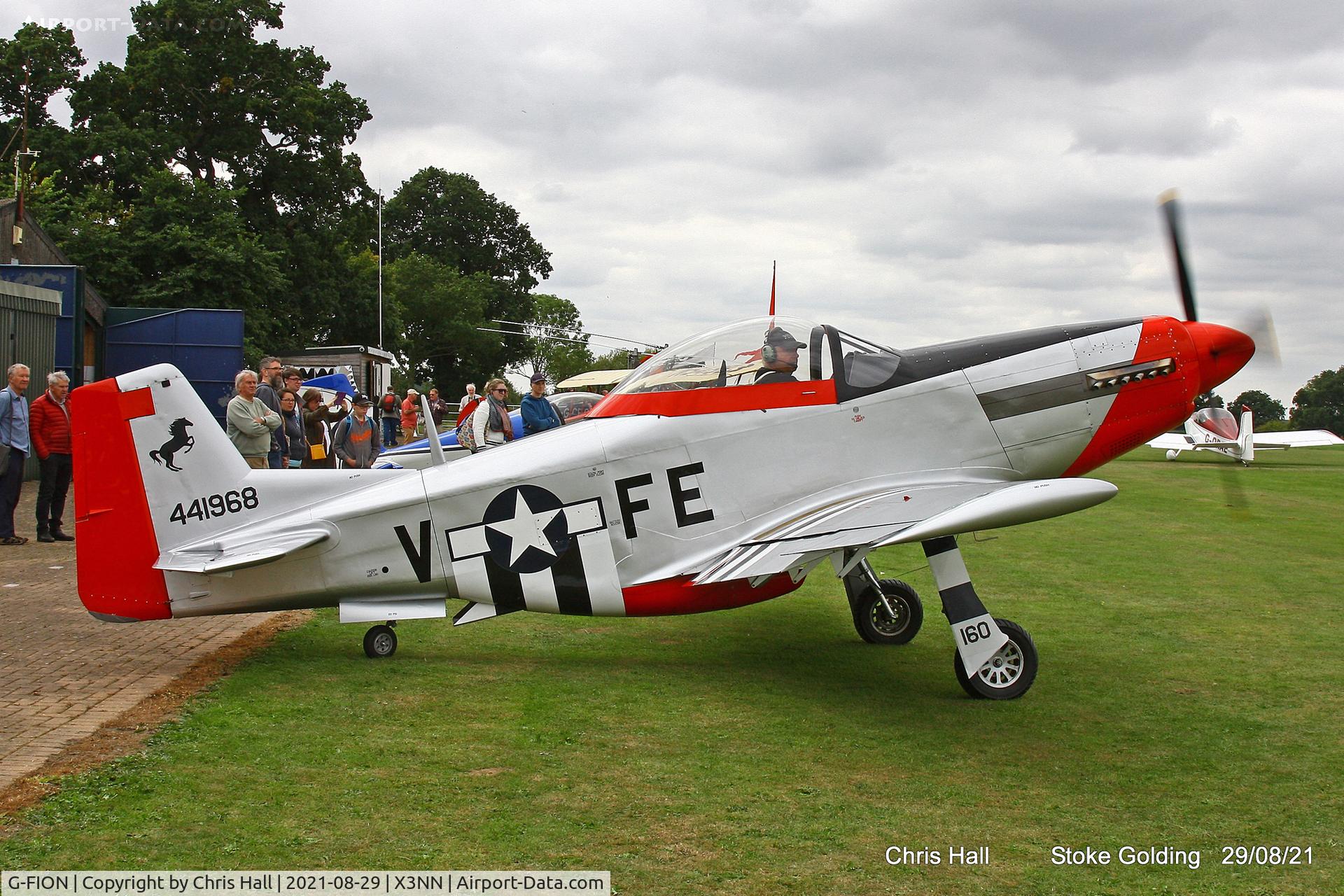 G-FION, 2016 Titan T-51 Mustang C/N LAA 355-15164, Stoke Golding Stake Out 2021
