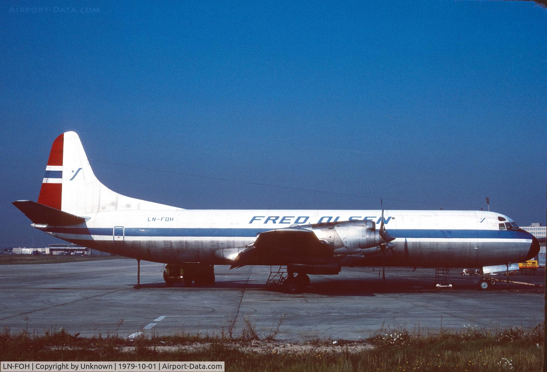 LN-FOH, 1960 Lockheed L-188A(F) Electra C/N 1145, Unknown  10.1979