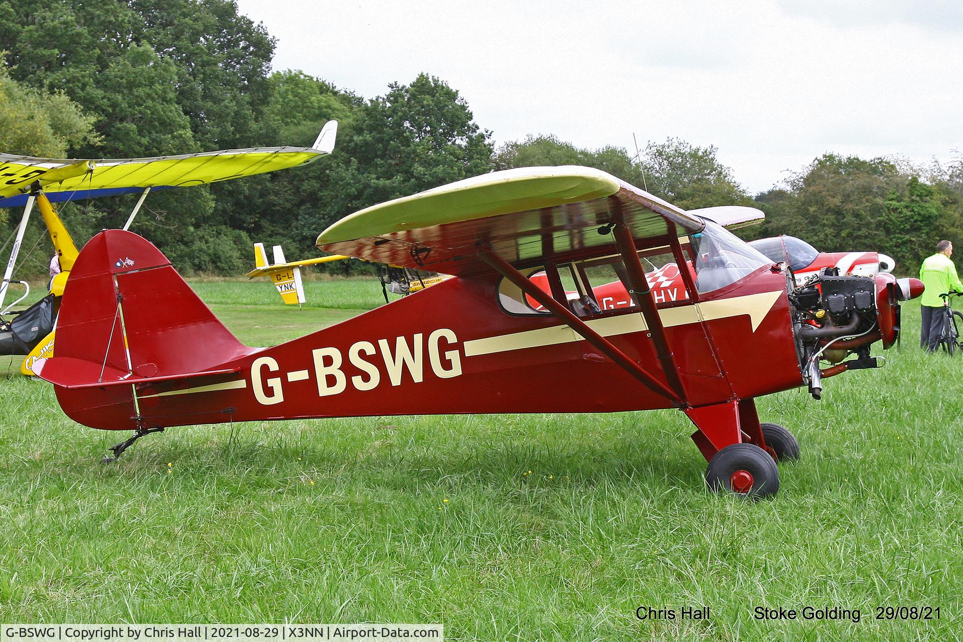 G-BSWG, 1946 Piper PA-17 Vagabond C/N 15-99, Stoke Golding Stake Out 2021
