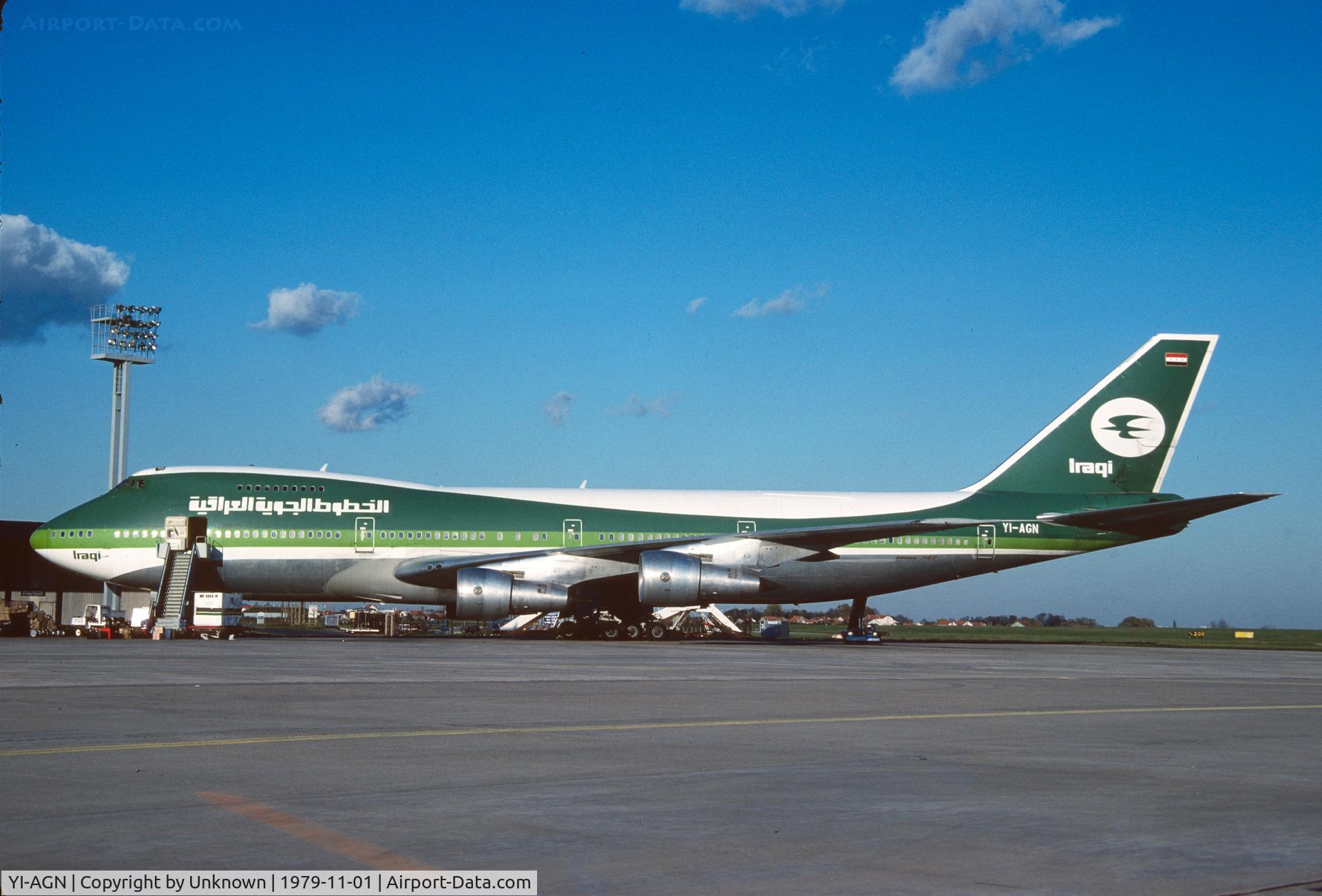 YI-AGN, 1976 Boeing 747-270C C/N 21180, Unknown 11.79