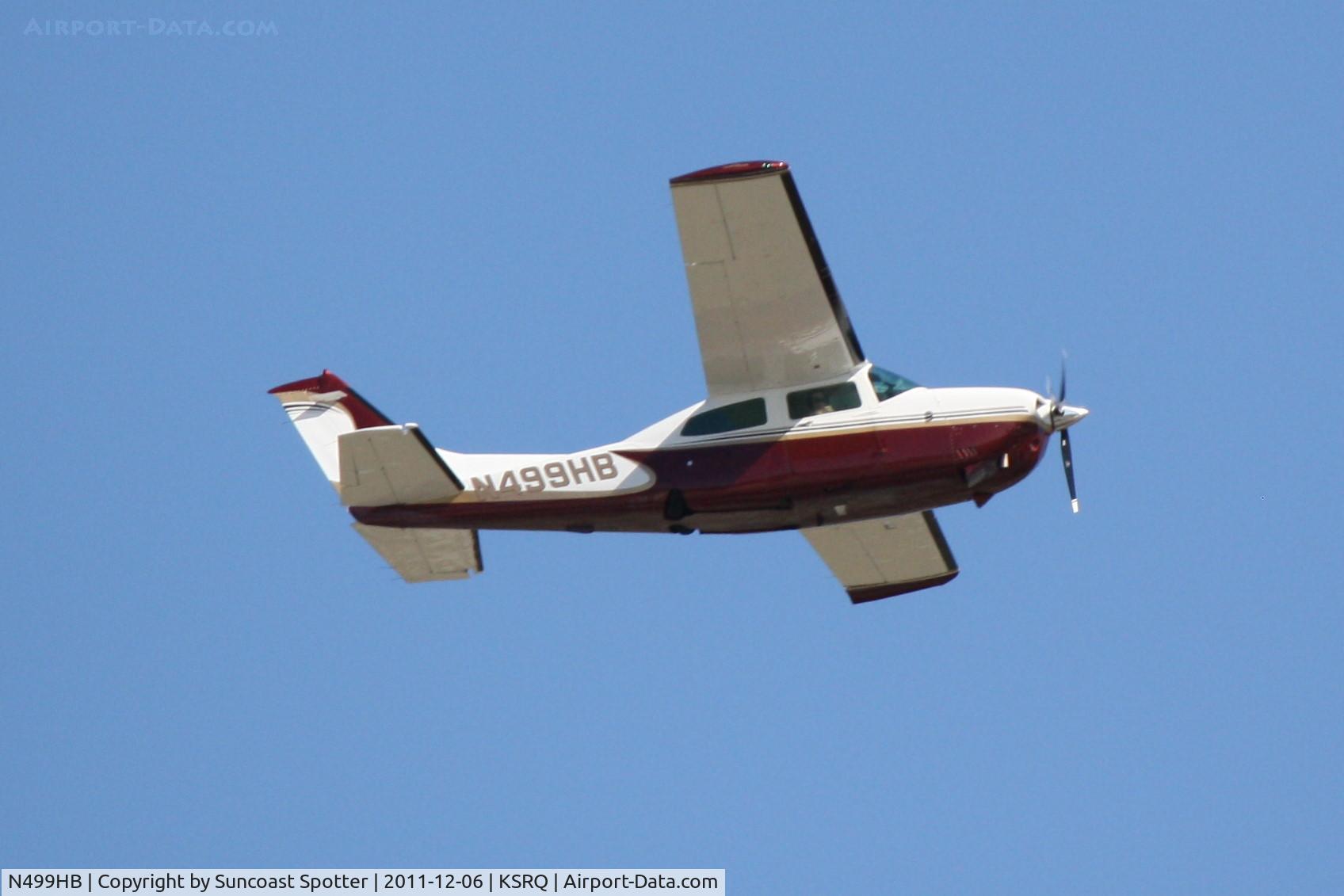 N499HB, 1981 Cessna T210N Turbo Centurion C/N 21064263, Cessna Centurion N499HB departs Runway 14 at Sarasota-Bradenton International Airport