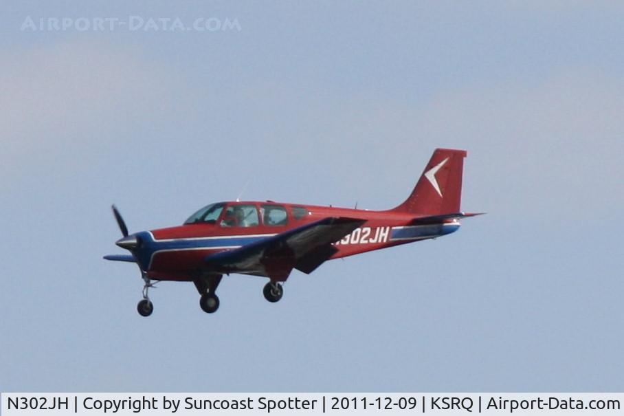 N302JH, 1962 Beech 35-B33 Debonair C/N CD-517, Beech 35-B33 Debonair on approach to Runway 32 at Sarasota-Bradenton International Airport