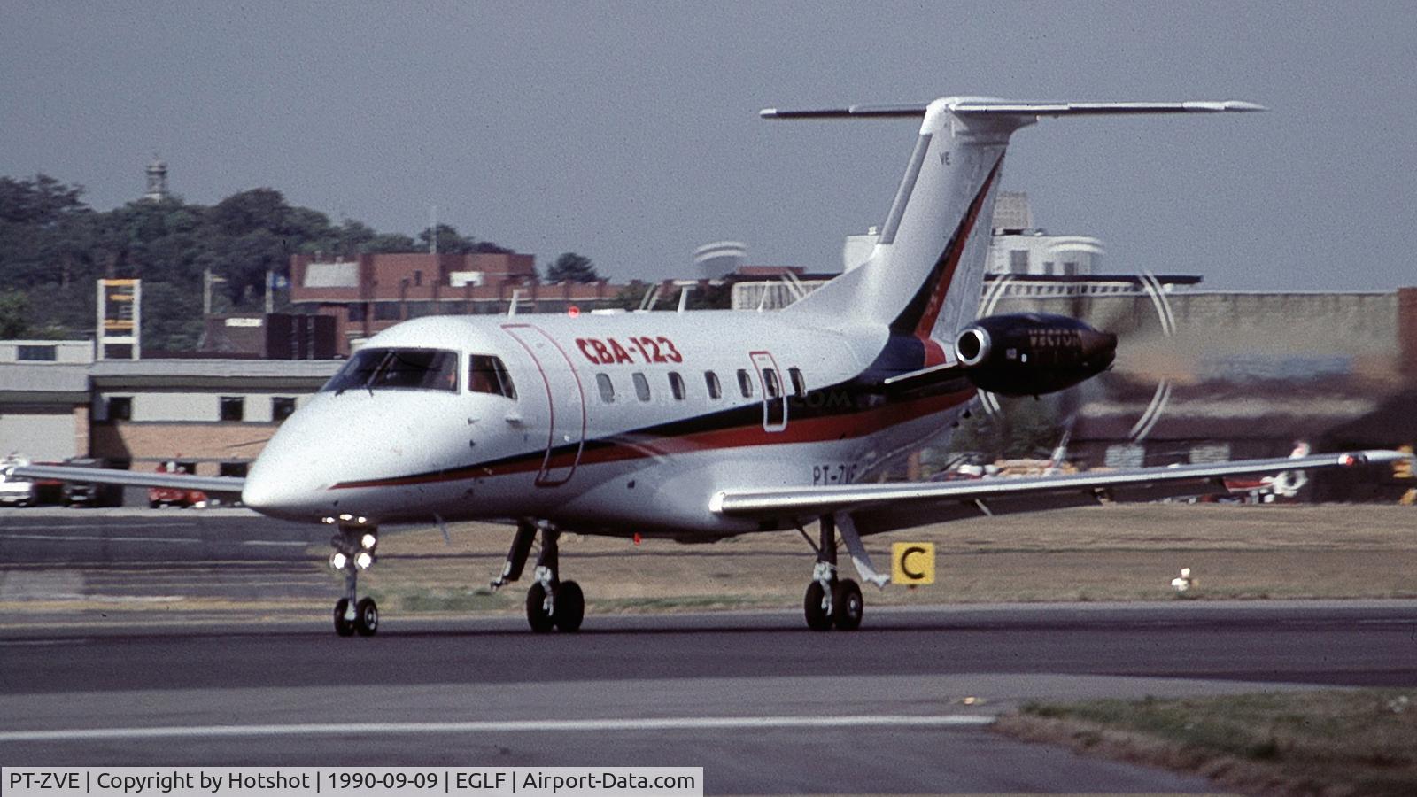 PT-ZVE, 1990 Embraer/FMA CBA-123 Vector C/N 801, Recognizing errors can be a valid step forward; interesting but failed design by Embraer, trying to mate an existing fuselage with very low wings with turboprops.