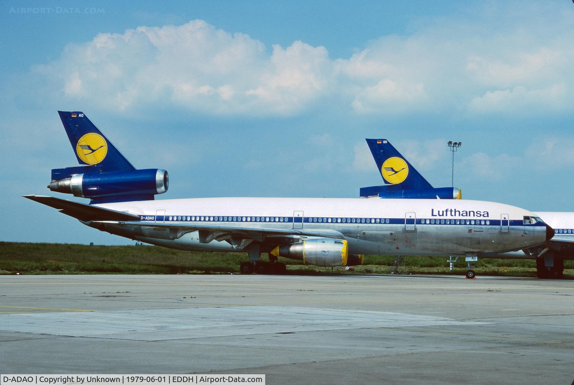 D-ADAO, 1973 McDonnell Douglas DC-10-30F C/N 47921, 6.1979Hamburg 
