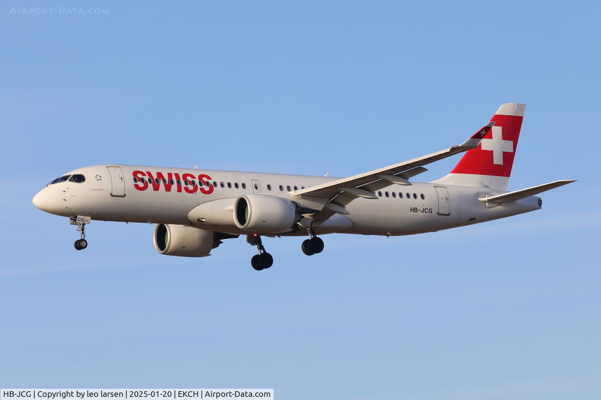 HB-JCG, 2017 Bombardier CSeries CS300 (BD-500-1A11) C/N 55020, Copenhagen 20.1.2025
