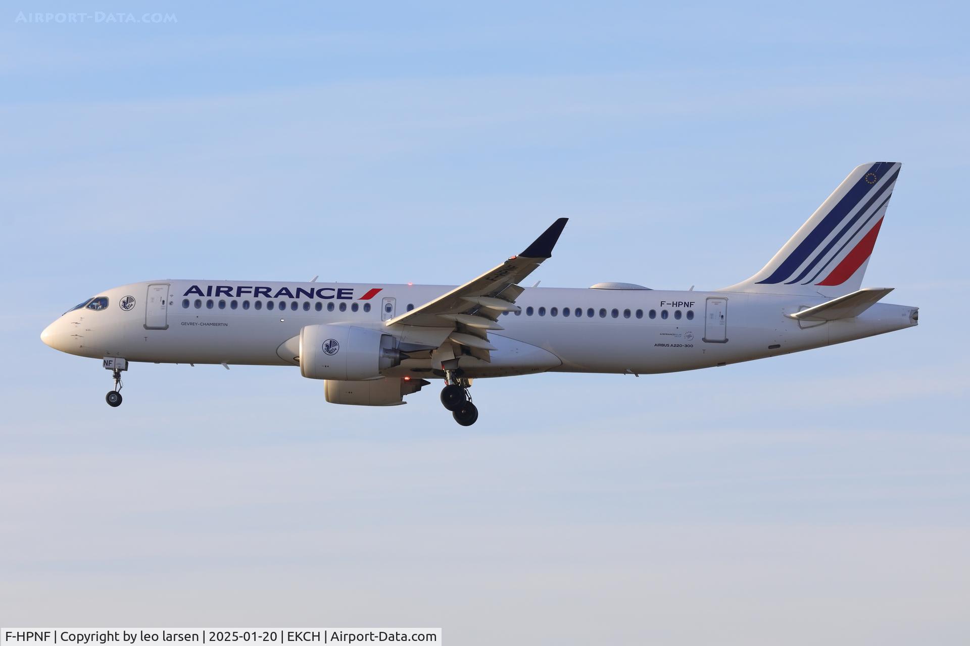 F-HPNF, 2023 Airbus Canada A220-300 C/N 55242, Copenhagen 20.1.2025