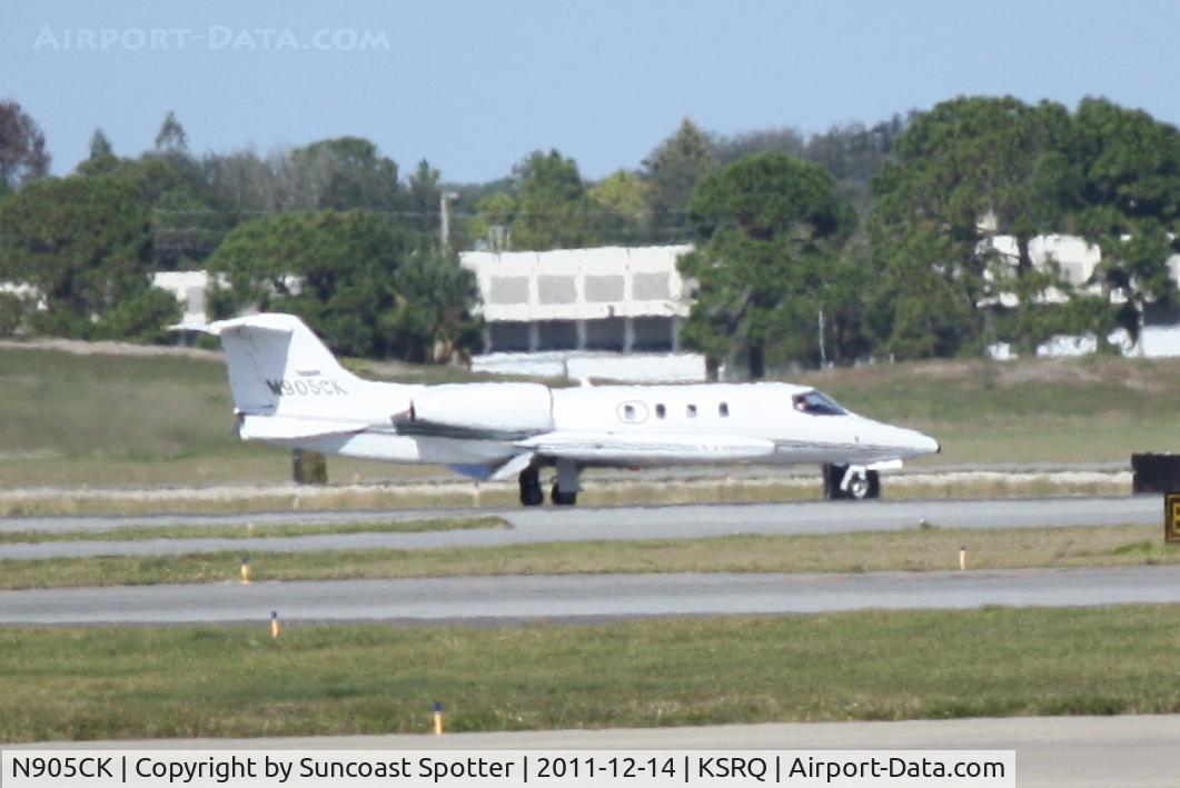 N905CK, 1975 Gates Learjet 36 C/N 005, N905CK arrived on Runway 14 at Sarasota-Bradenton International Airport