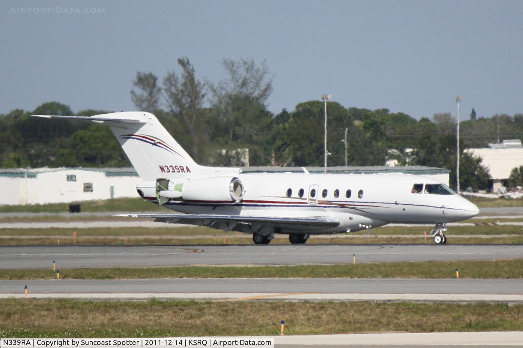 N339RA, 2008 Hawker Beechcraft 4000 C/N RC-22, N339RA arrives on Runway 14 at Sarasota-Bradenton International Airport