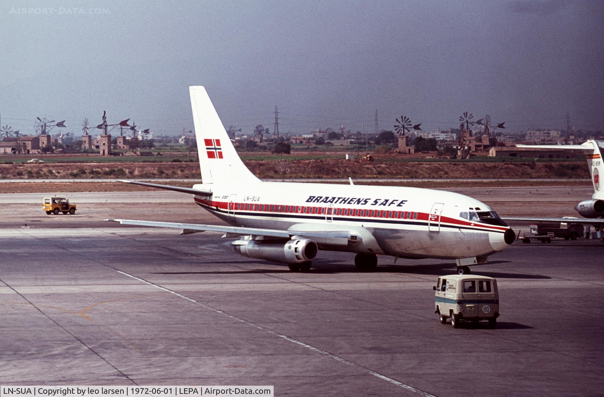 LN-SUA, 1971 Boeing 737-205C C/N 20458, Palma de Mallorca  1972 +
