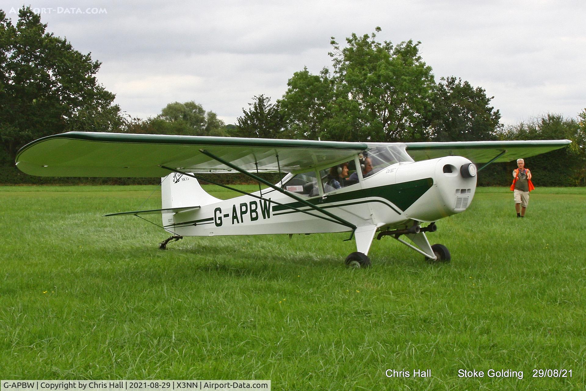 G-APBW, 1957 Auster 5A C/N 3405, Stoke Golding Stake Out 2021