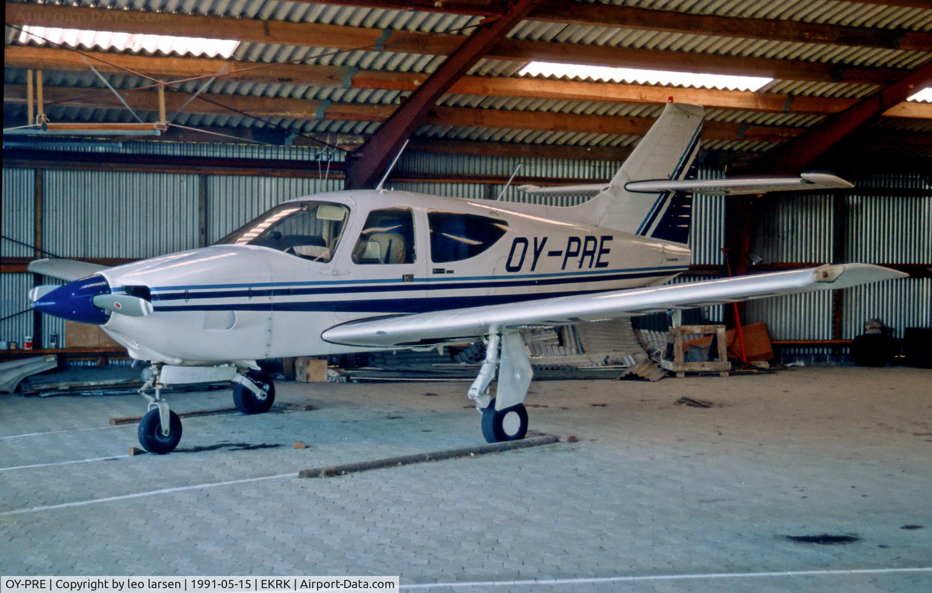 OY-PRE, 1976 Rockwell International 112 Commander C/N 480, Roskilde 9.5.1991