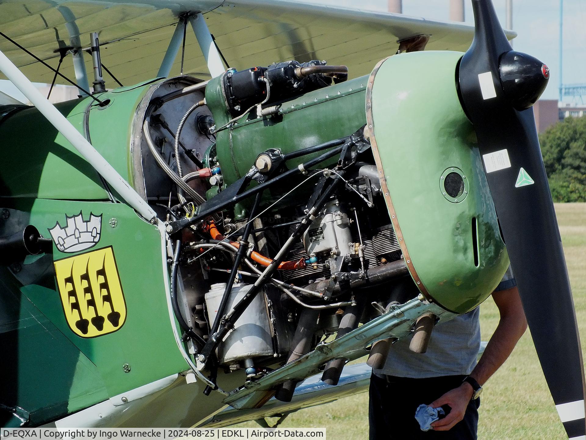 D-EQXA, 1950 CASA 1-131E Jungmann C/N 1052, CASA 1.131 (E3B) (spanish license built Bücker Bü 131 Jungmann) at the 2024 Flugplatzfest Leverkusen airfield display