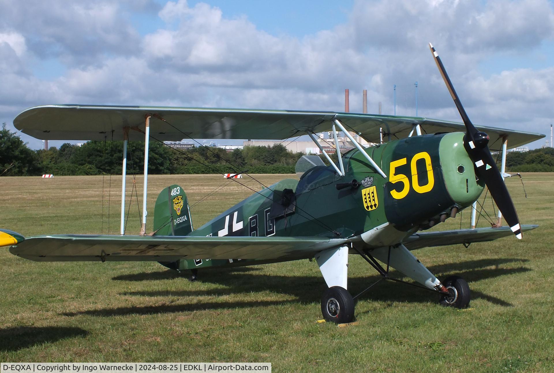 D-EQXA, 1950 CASA 1-131E Jungmann C/N 1052, CASA 1.131 (E3B) (spanish license built Bücker Bü 131 Jungmann) at the 2024 Flugplatzfest Leverkusen airfield display