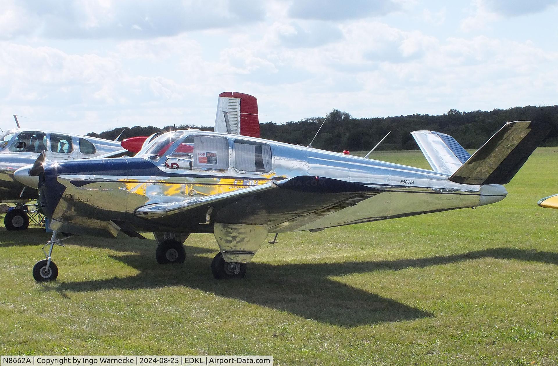 N8662A, 1949 Beech A35 Bonanza C/N D-2127, Beechcraft A35 Bonanza at the 2024 Flugplatzfest Leverkusen airfield display