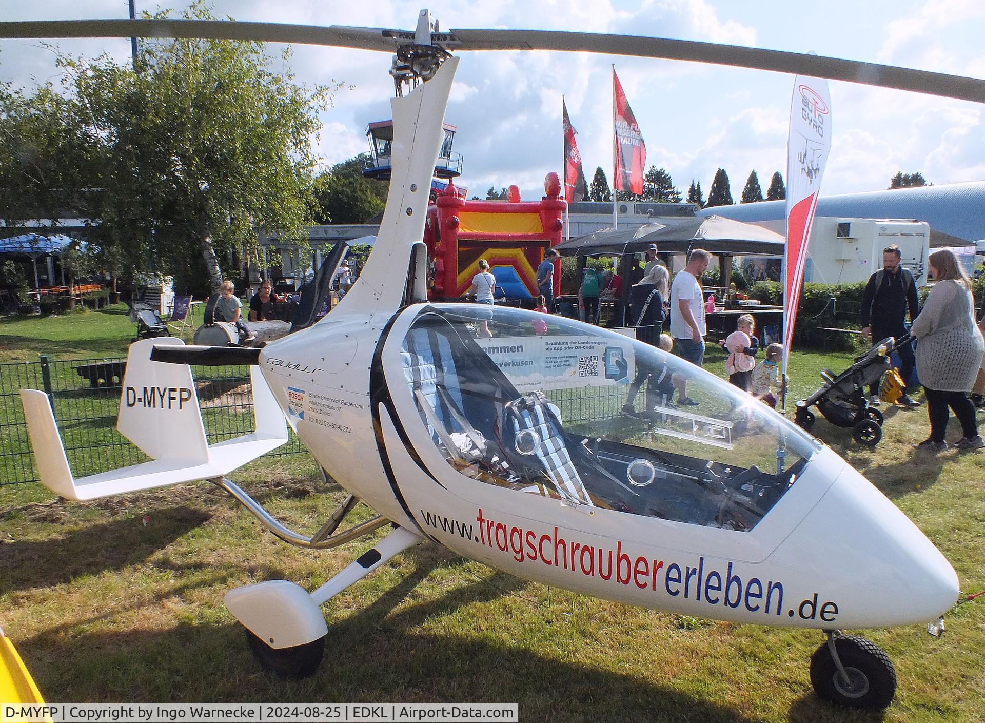 D-MYFP, AutoGyro Calidus C/N not foung D-Myfp, AutoGyro Calidus at the 2024 Flugplatzfest Leverkusen airfield display