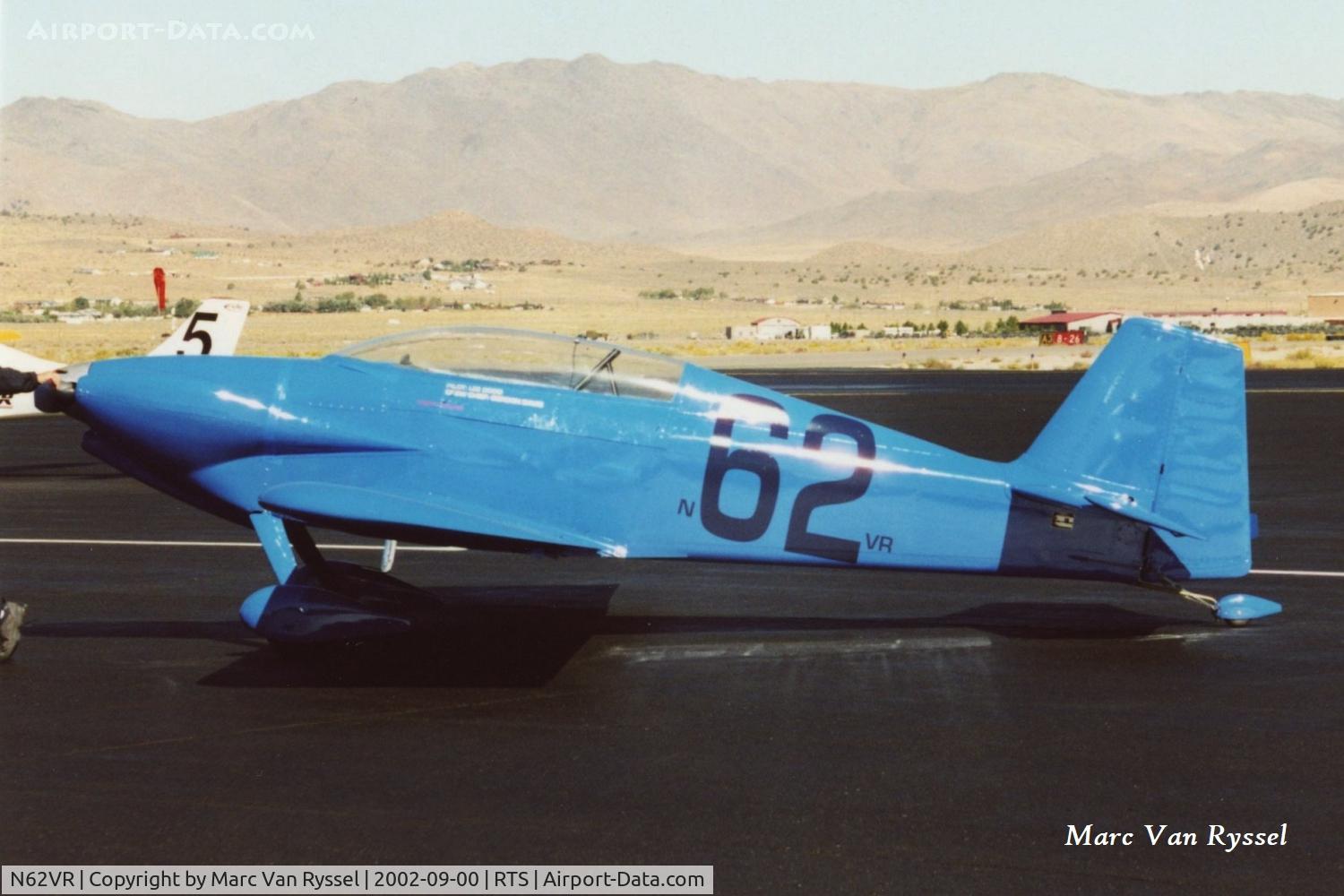 N62VR, 2002 Vans RV-4 C/N 1051, Race #62 Lee Dodd at Reno Air Races in September 2002.
