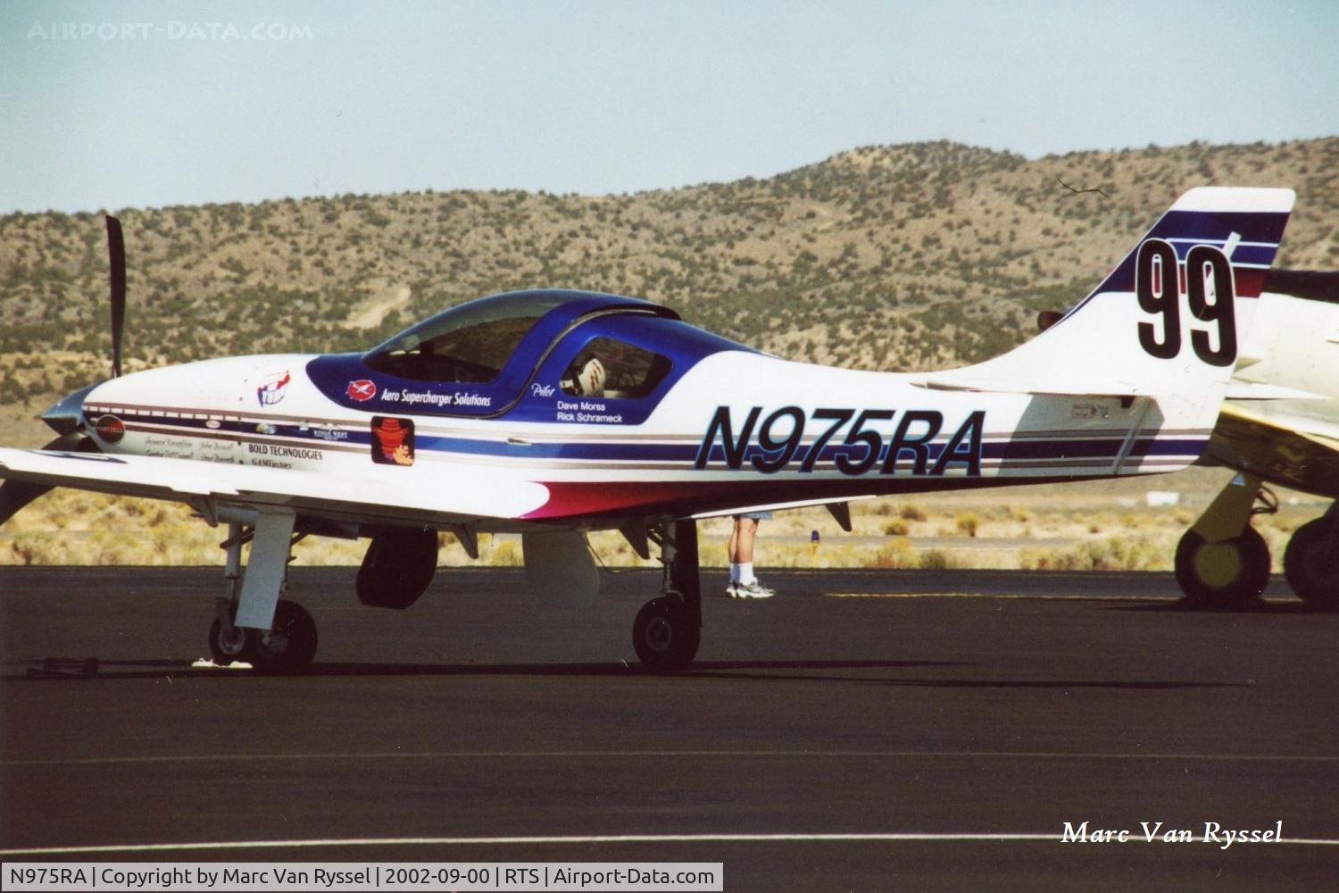 N975RA, 2001 Lancair Legacy C/N L2K-123, Race #99 Dave Morss at Reno Air Races in September 2002.