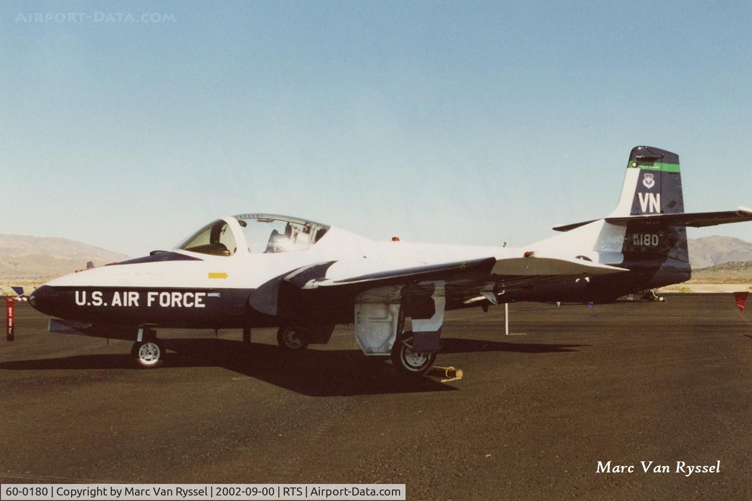 60-0180, 1960 Cessna T-37B Tweety Bird C/N 40677, At Reno Air Races in September 2002.