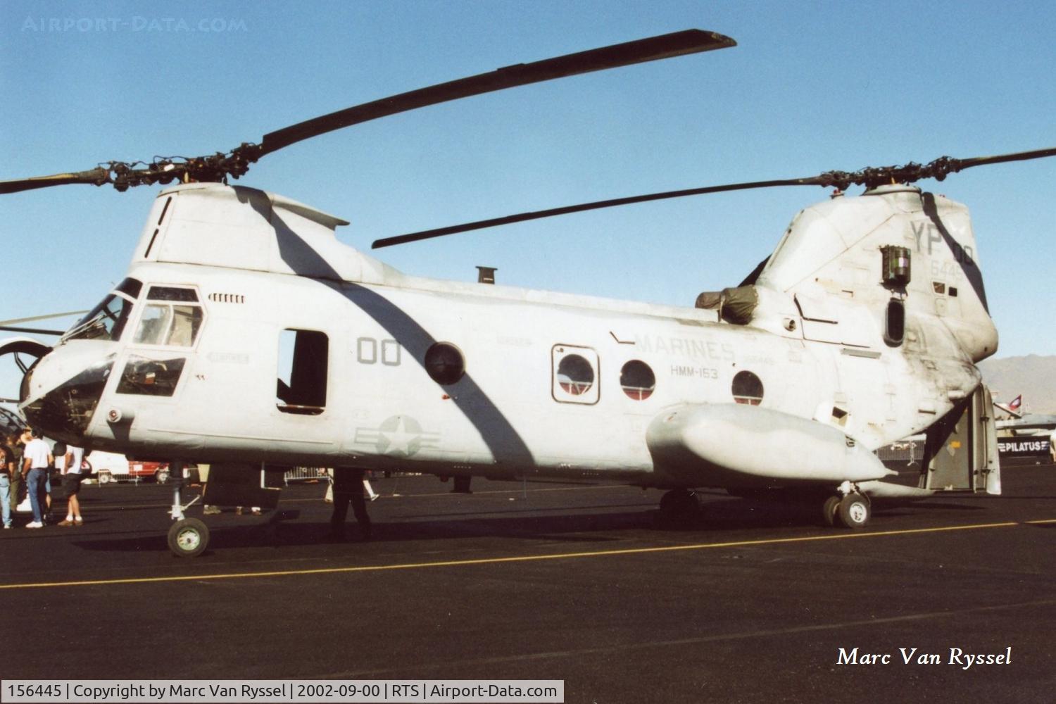 156445, Boeing -Vertol CH-46F Sea Knight C/N 2515, 156445 HMM-163 at Reno Air Races in September 2002.