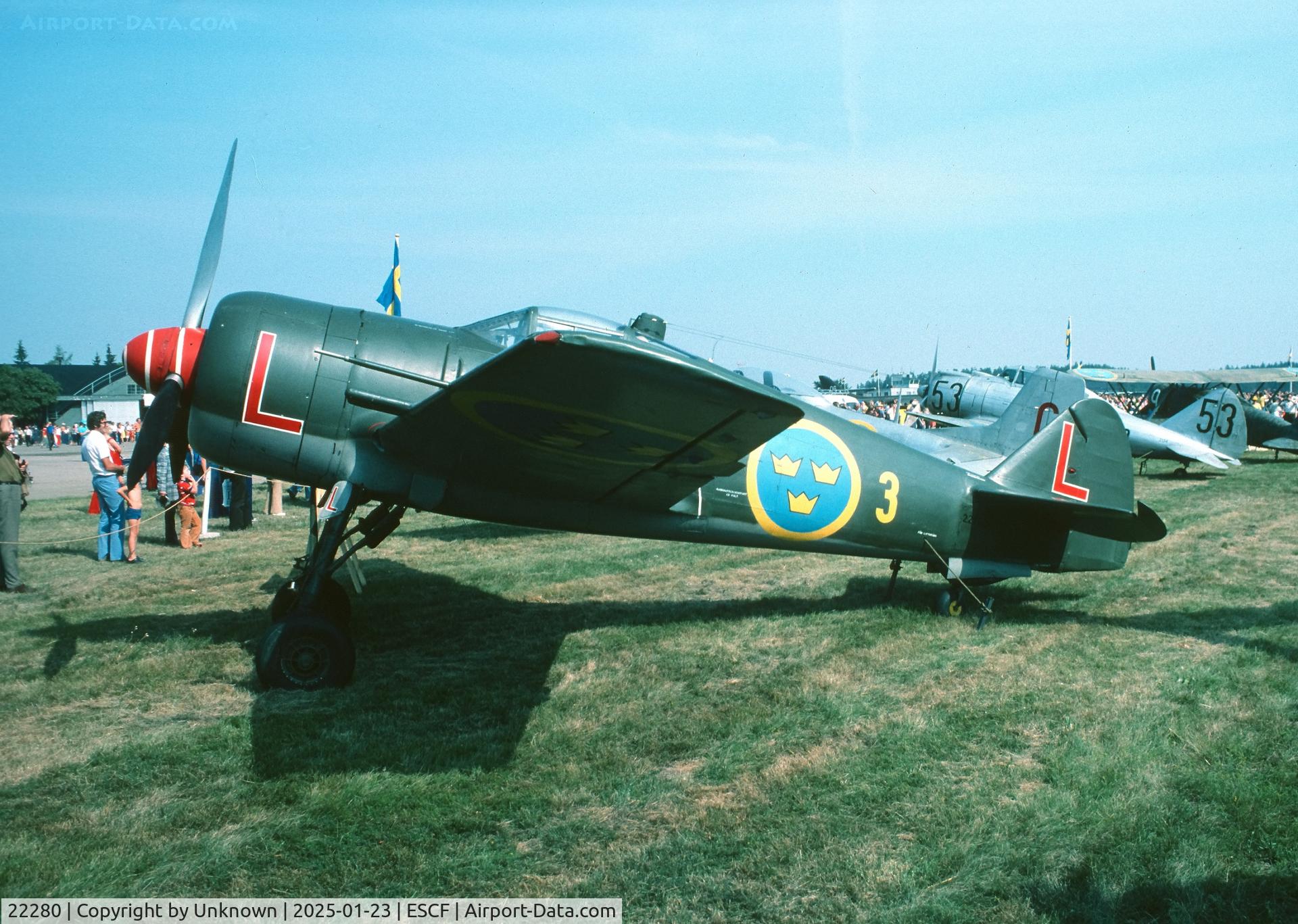 22280, 1944 FFVS J-22A C/N 22280, Malmen Air Base