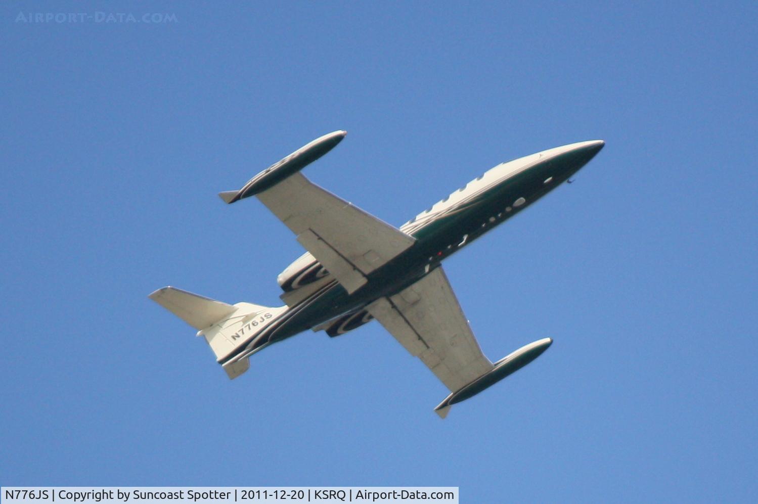 N776JS, 1982 Gates Learjet Corp. 35A C/N 476, Learjet 35 departs Runway 14 at Sarasota-Bradenton International Airport enroute to Westchester County Airport