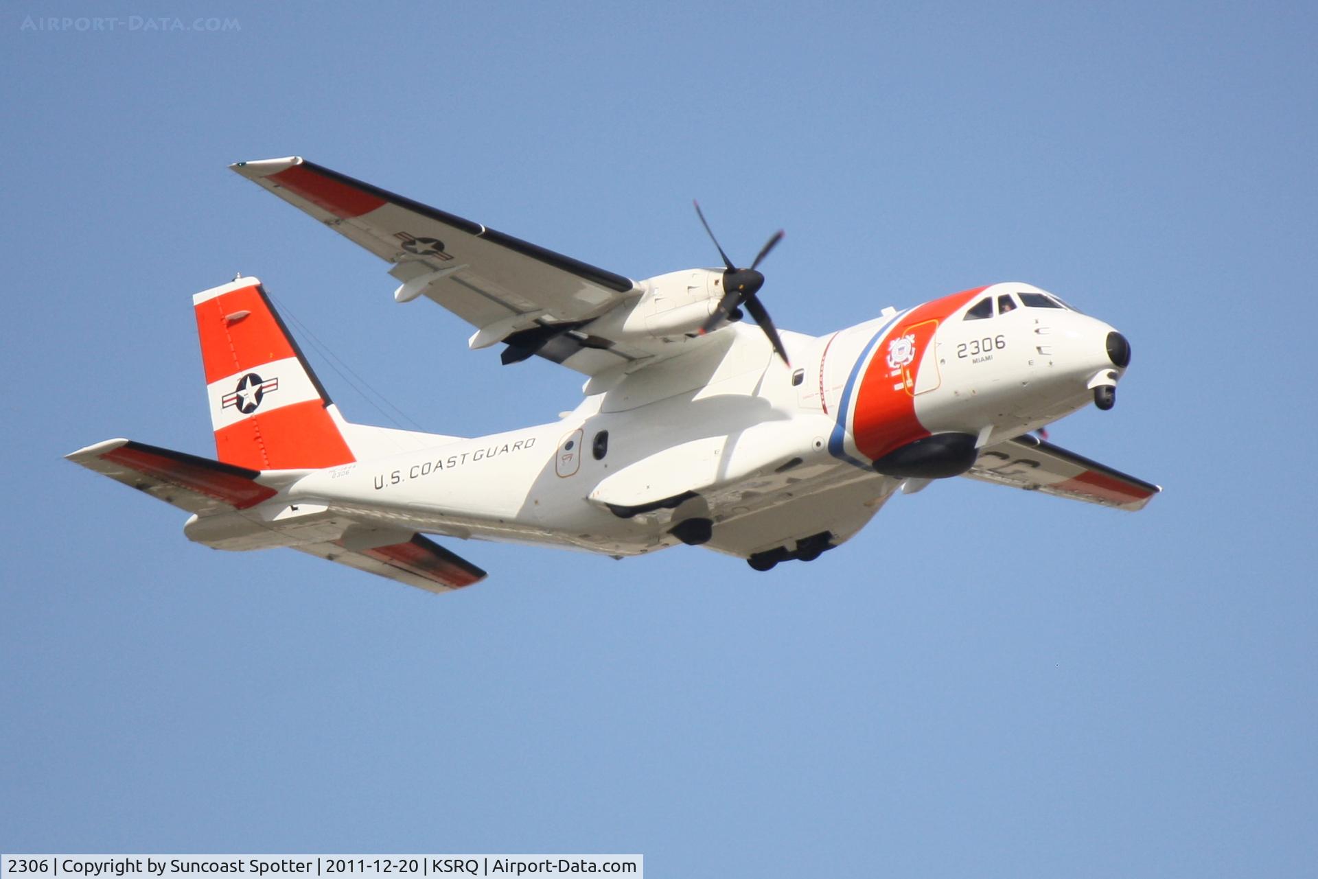 2306, Airtech HC-144A Ocean Sentry (CN-235M-300) C/N C175, USCG Miami HC-144 Ocean Sentry performing maneuvers at Sarasota-Bradenton International Airport