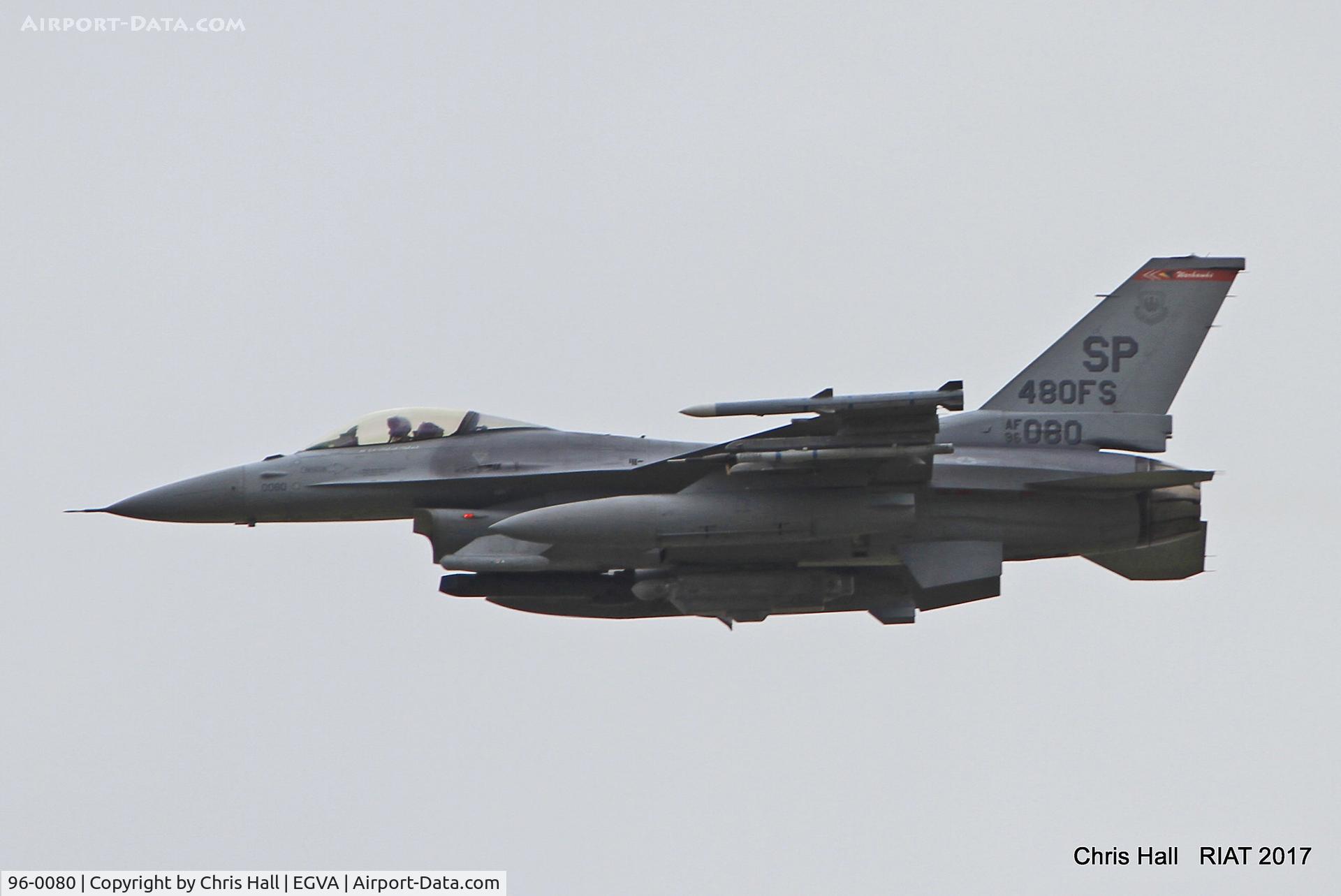 96-0080, 1996 Lockheed Martin F-16C Fighting Falcon C/N CC-202, RIAT 2017