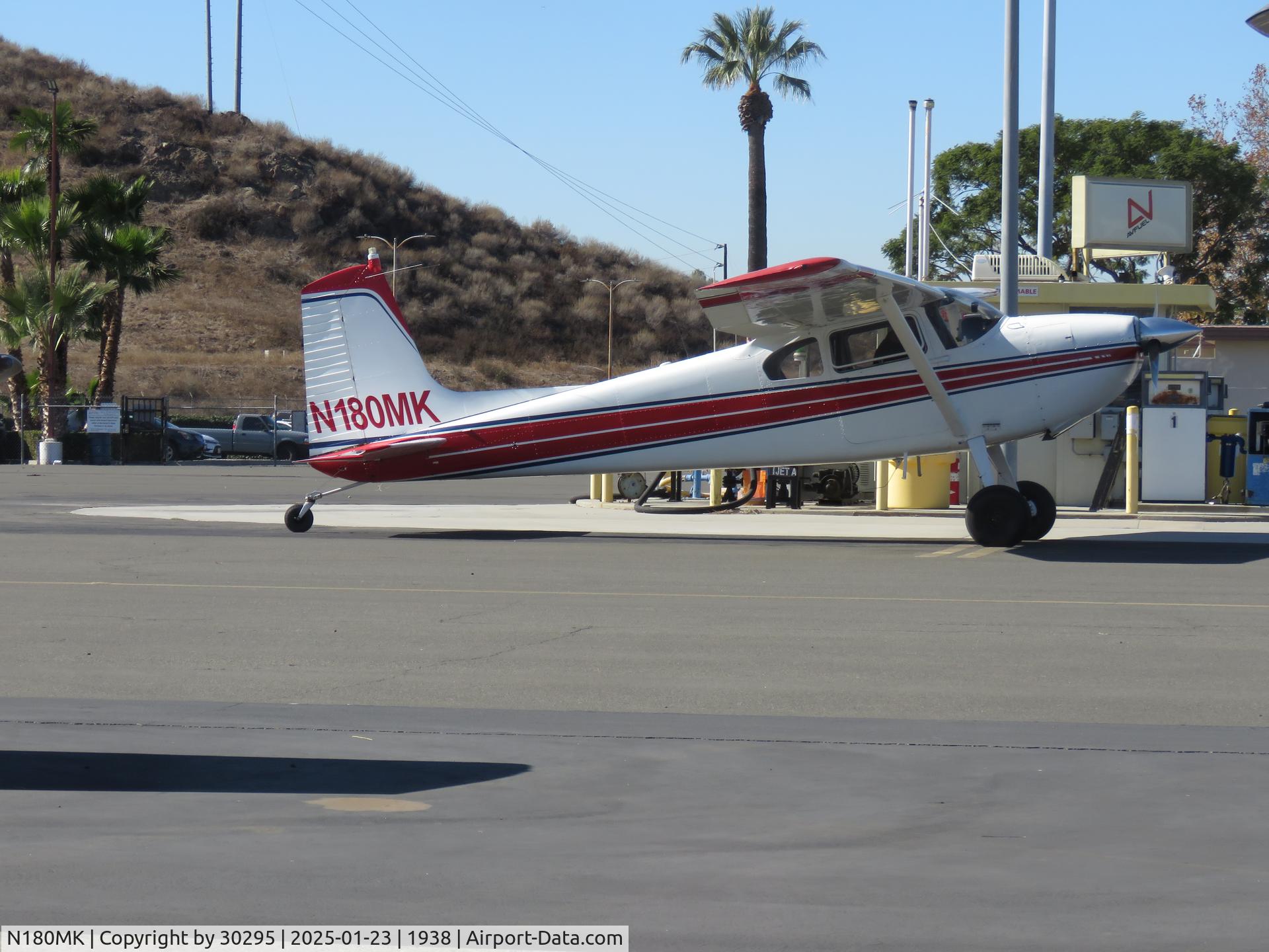 N180MK, 1955 Cessna 180 C/N 31409, Getting fuel