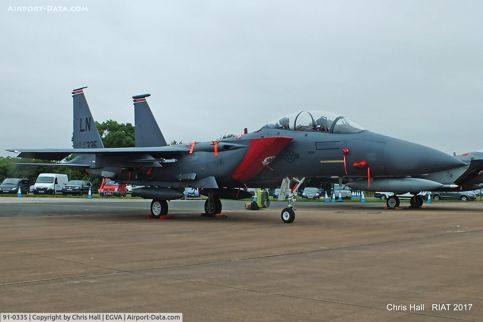 91-0335, 1991 McDonnell Douglas F-15E Strike Eagle C/N 1242/E200, RIAT 2017