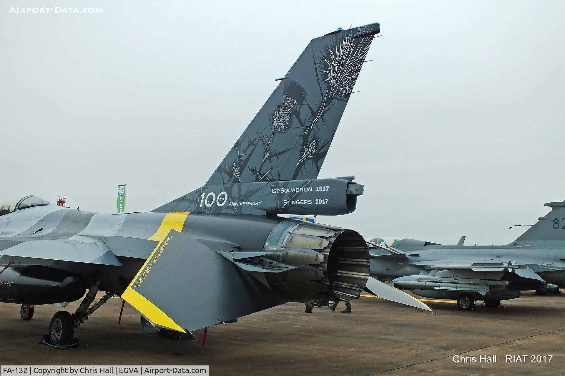 FA-132, SABCA F-16AM Fighting Falcon C/N 6H-132, RIAT 2017
